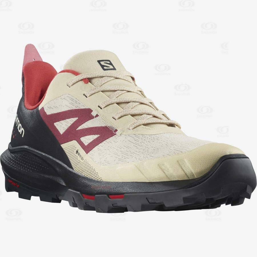 Beige Men's Salomon OUTPULSE GORE-TEX Hiking Shoes | USA-L2614