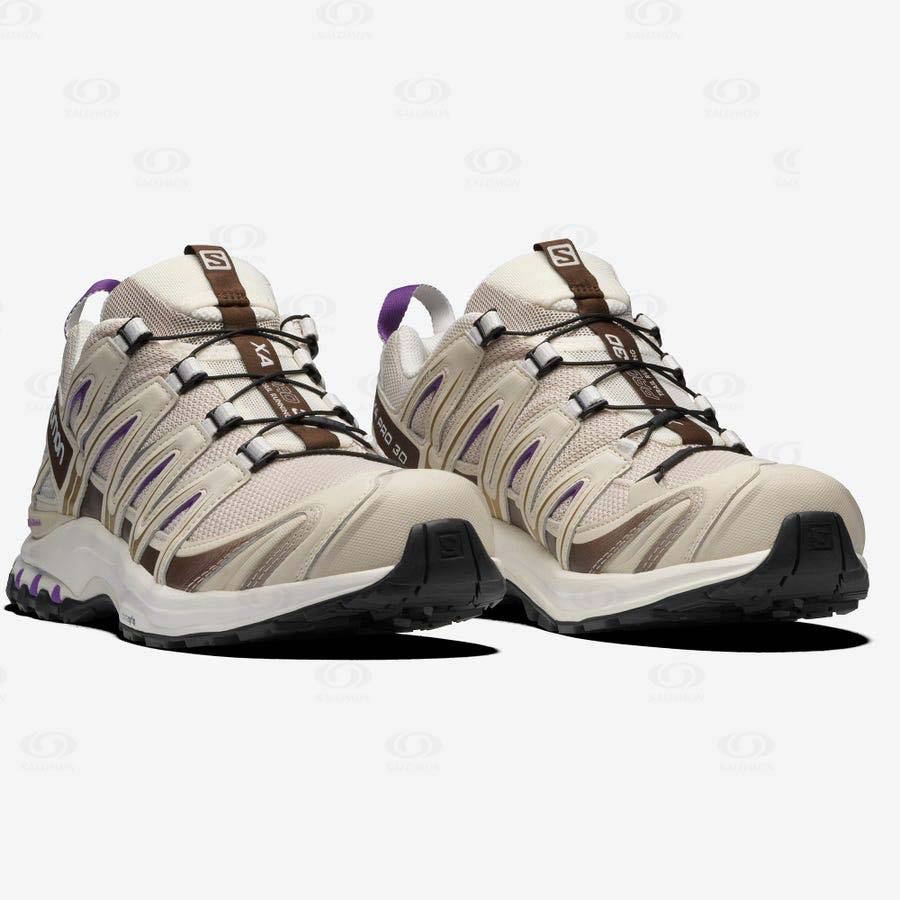 Beige Men's Salomon XA PRO 3D Sneakers | USA-L2117