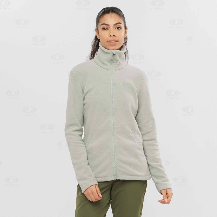 Beige Women's Salomon ESSENTIAL COSY FLEECE Hoodie | USA-S2297