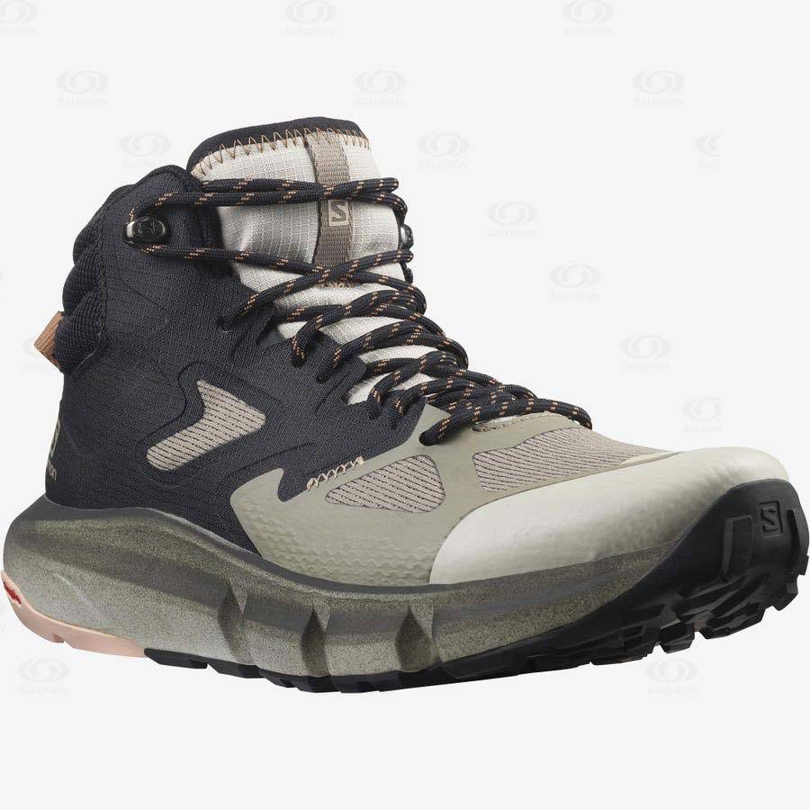 Beige Women's Salomon PREDICT HIKE MID GORE-TEX Waterproof Shoes | USA-O1096