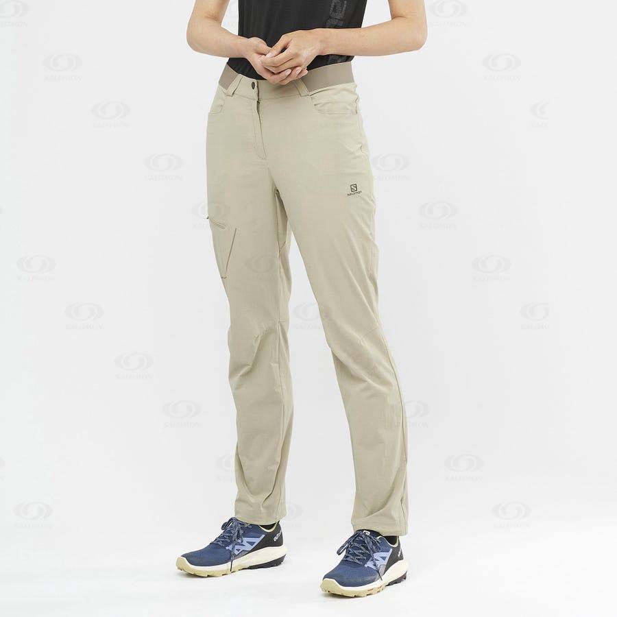 Beige Women's Salomon WAYFARER Pants | USA-M1867