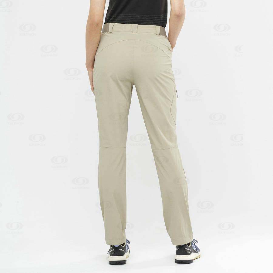 Beige Women's Salomon WAYFARER Pants | USA-M1867