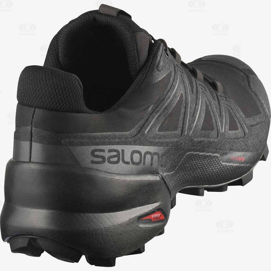 Black / Black Men's Salomon SPEEDCROSS 5 Trail Running Shoes | USA-L2327