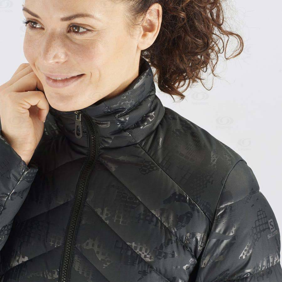 Black / Black Women's Salomon ESSENTIAL XWARM DOWN Insulated Jackets | USA-M2518