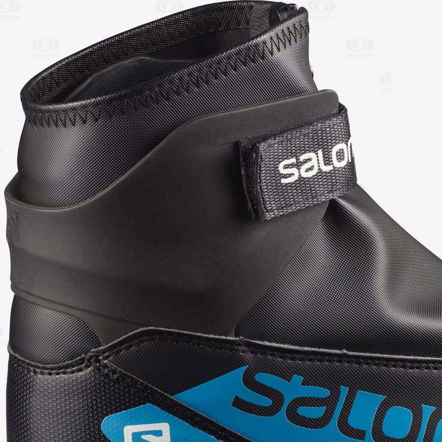 Black / Blue Kids' Salomon R/COMBI JUNIOR PROLINK Ski Boots | USA-N1113