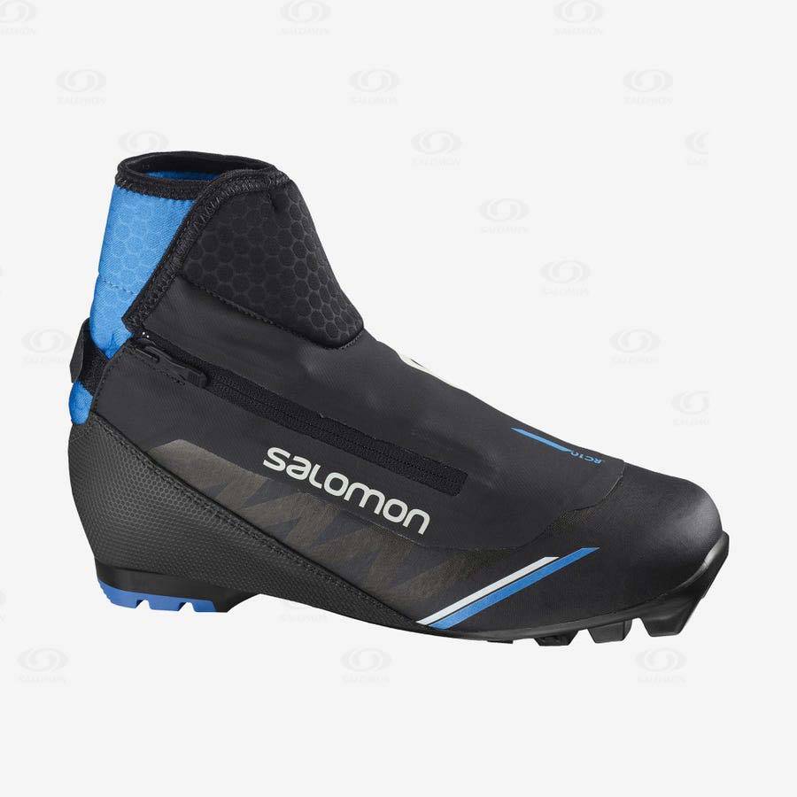 Black / Blue Men\'s Salomon RC10 NOCTURNE PILOT Ski Boots | USA-M1342