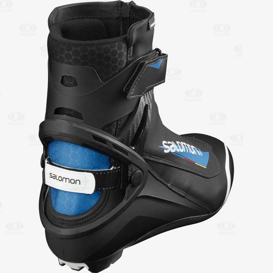 Black / Blue Men's Salomon RS8 PILOT Ski Boots | USA-M1517