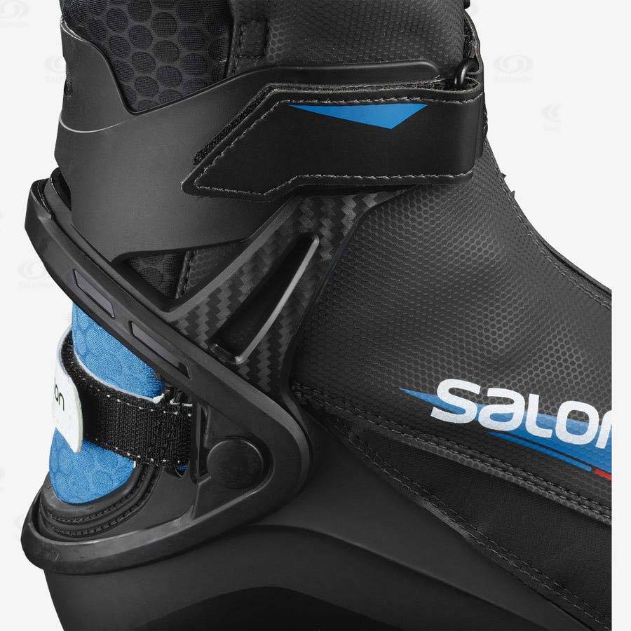 Black / Blue Men's Salomon RS8 PILOT Ski Boots | USA-M1517