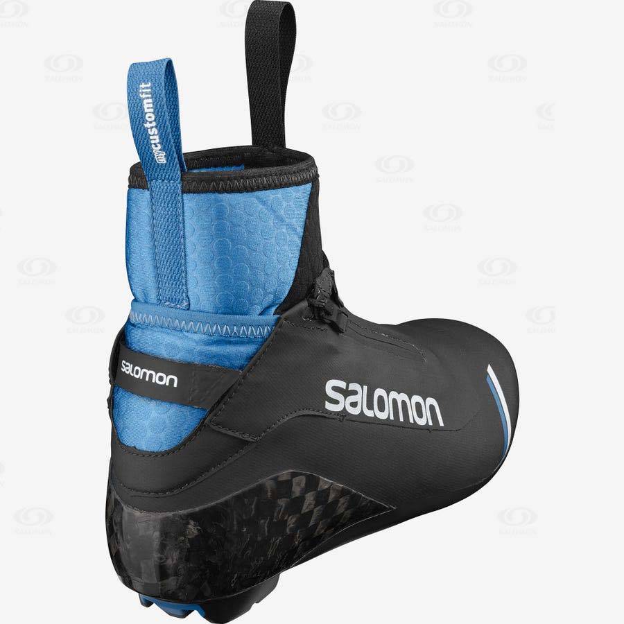 Black / Blue Men's Salomon S/RACE CLASSIC PROLINK Ski Boots | USA-O2510