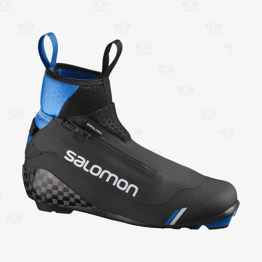 Black / Blue Men\'s Salomon S/RACE CLASSIC PROLINK Ski Boots | USA-O2510