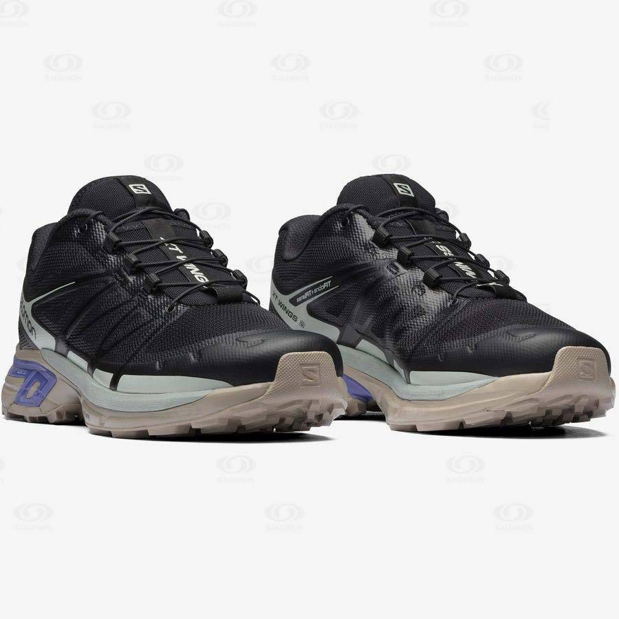 Black / Blue Men's Salomon XT-WINGS 2 Sneakers | USA-S2444