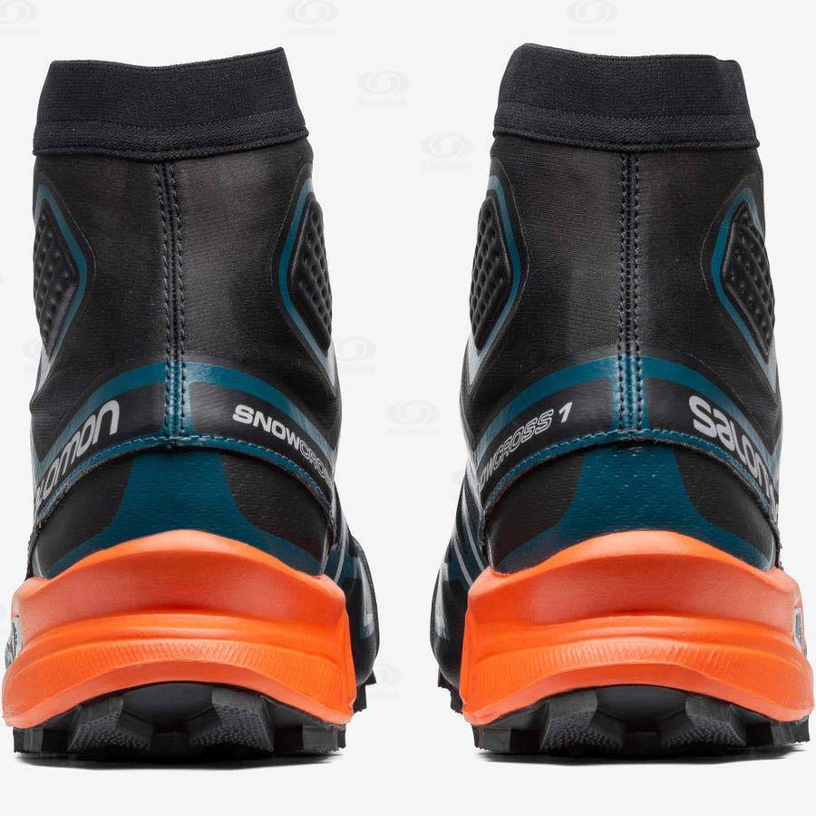 Black / Blue / Orange Men's Salomon SNOWCROSS ADVANCED Sneakers | USA-O2099