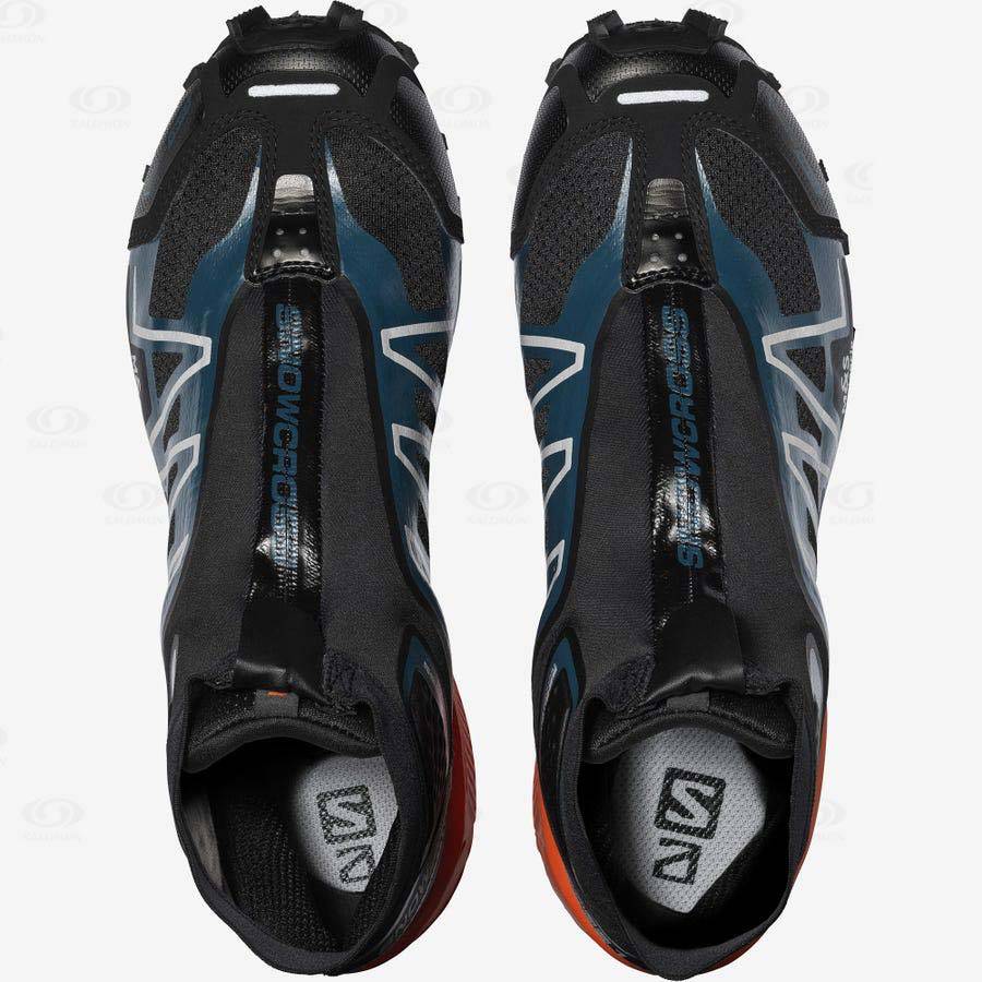 Black / Blue / Orange Men's Salomon SNOWCROSS ADVANCED Sneakers | USA-O2099