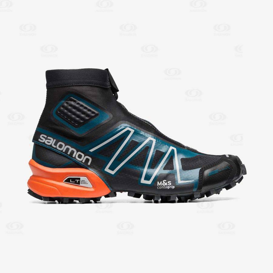 Black / Blue / Orange Men\'s Salomon SNOWCROSS ADVANCED Sneakers | USA-O2099