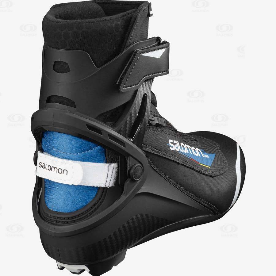 Black / Blue Women's Salomon PRO COMBI PILOT Ski Boots | USA-W1310