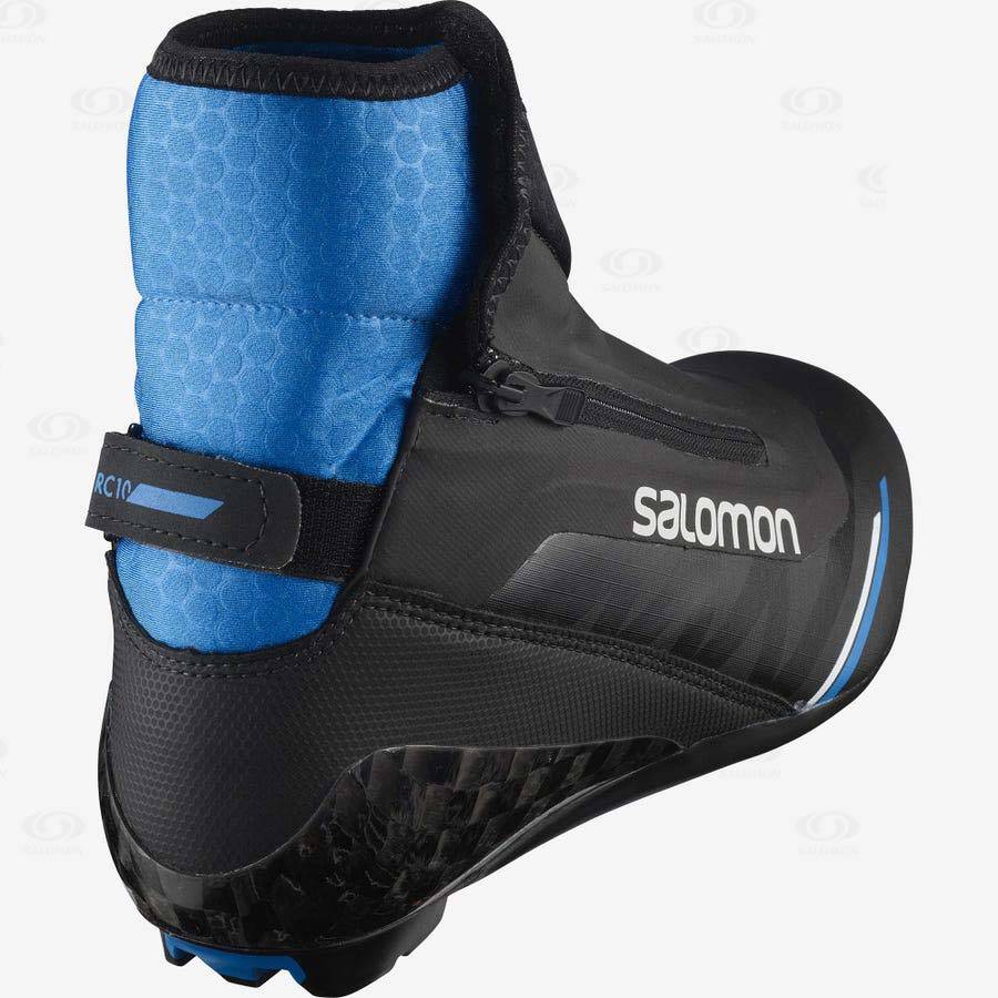 Black / Blue Women's Salomon RC10 CARBON NOCTURNE PROLINK Ski Boots | USA-O2027