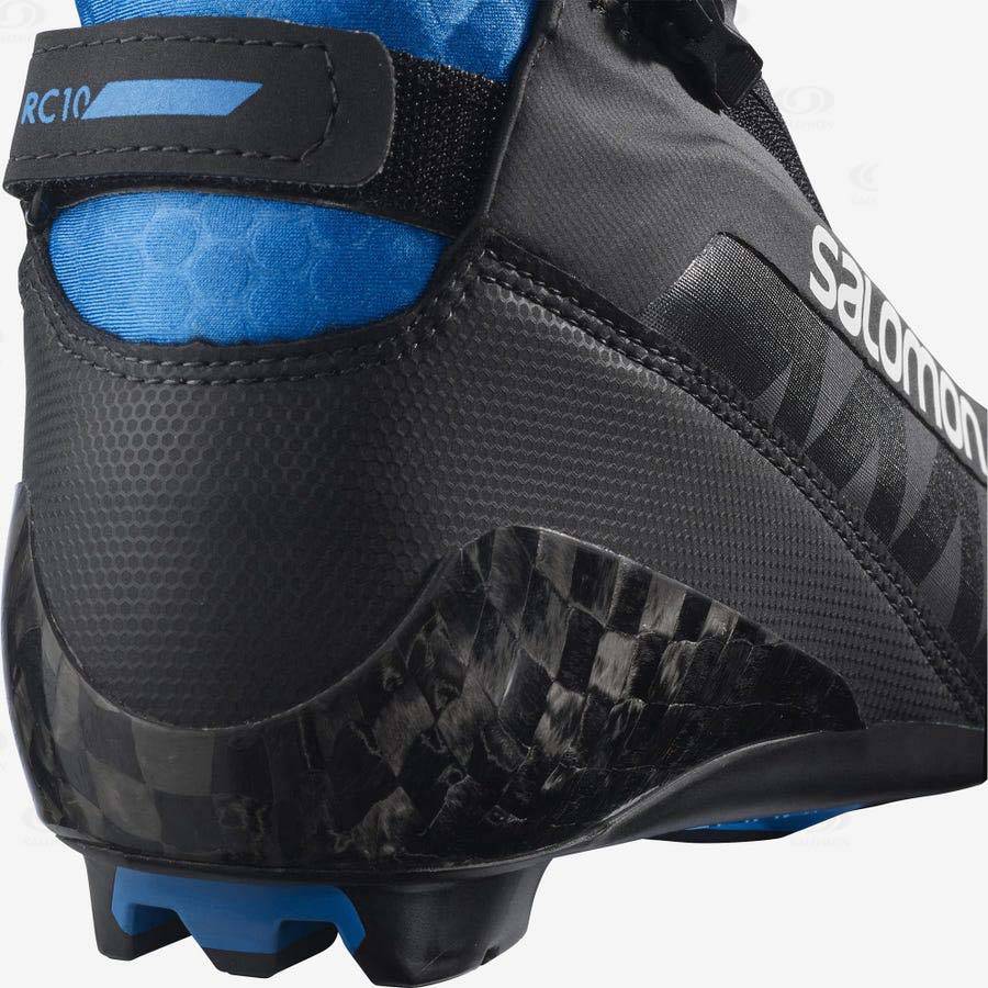 Black / Blue Women's Salomon RC10 CARBON NOCTURNE PROLINK Ski Boots | USA-O2027