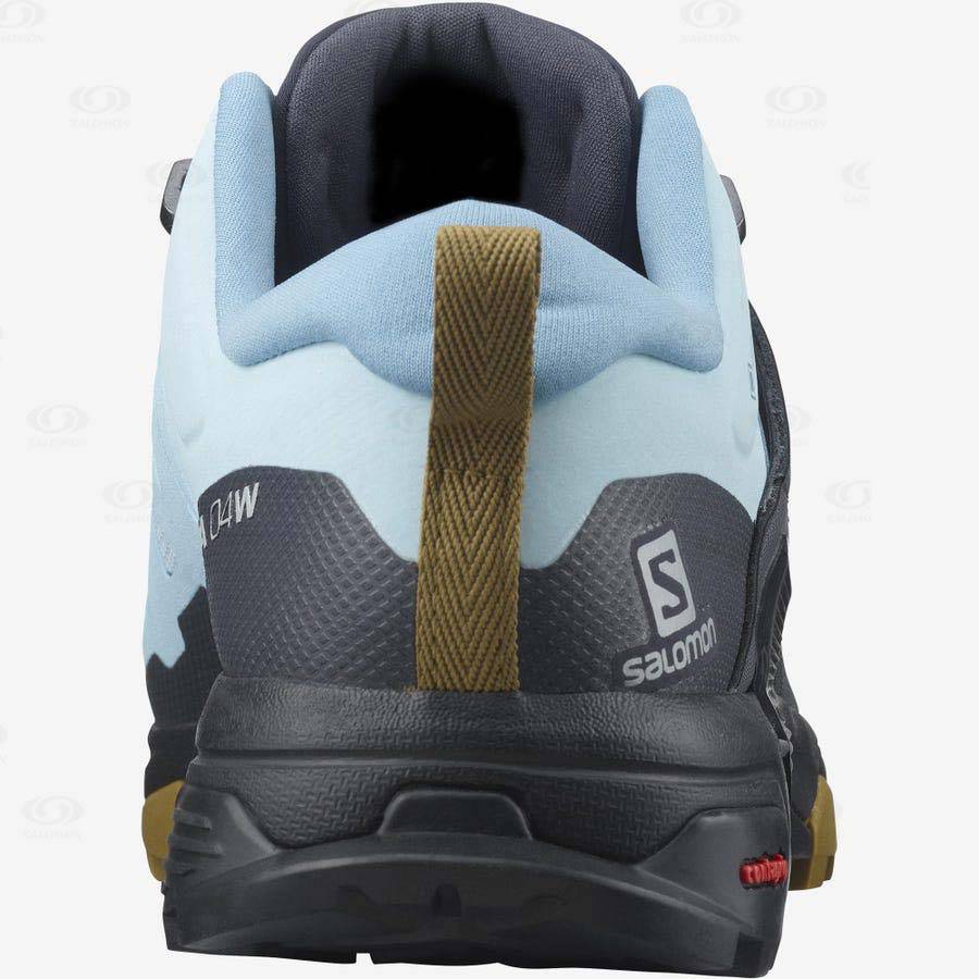 Black / Blue Women's Salomon X ULTRA 4 GORE-TEX Waterproof Shoes | USA-A1710