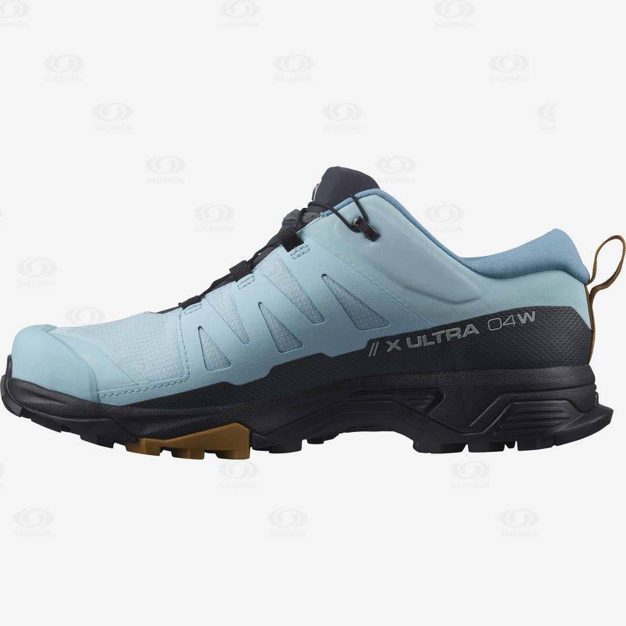 Black / Blue Women's Salomon X ULTRA 4 GORE-TEX Waterproof Shoes | USA-A1710