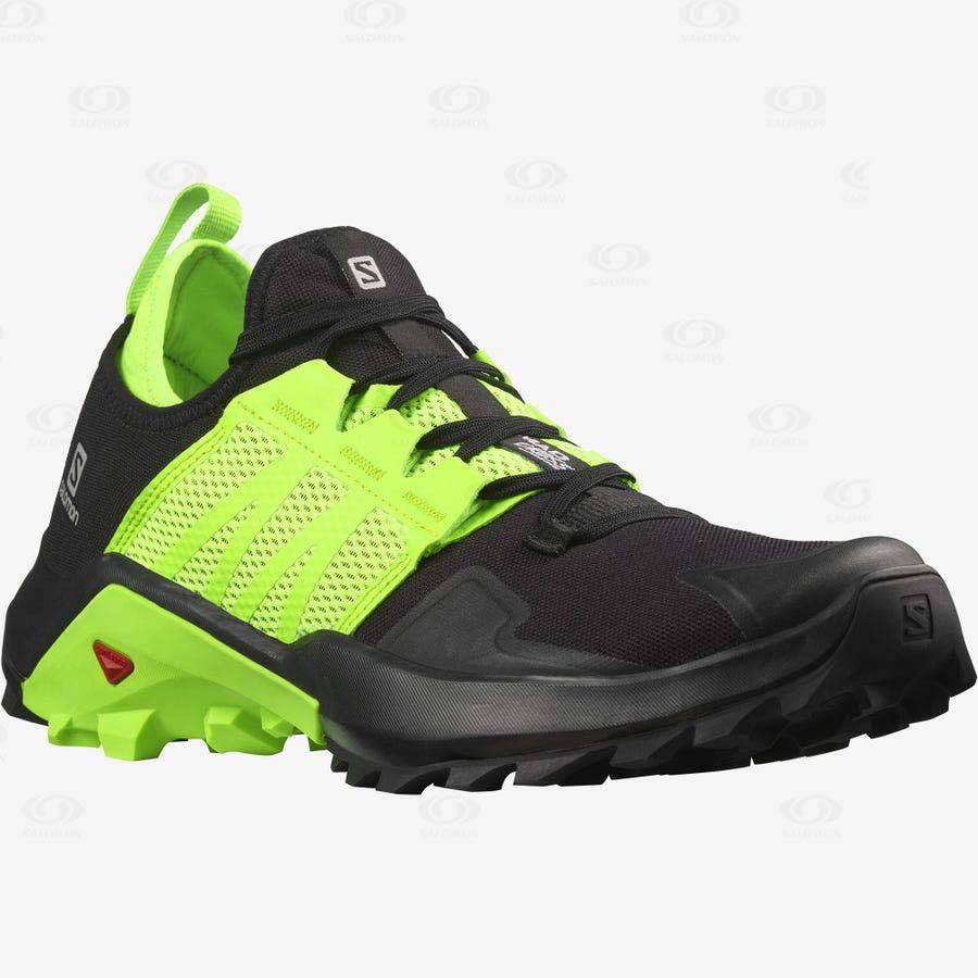 Black / Green Men's Salomon MADCROSS Trail Running Shoes | USA-N2289