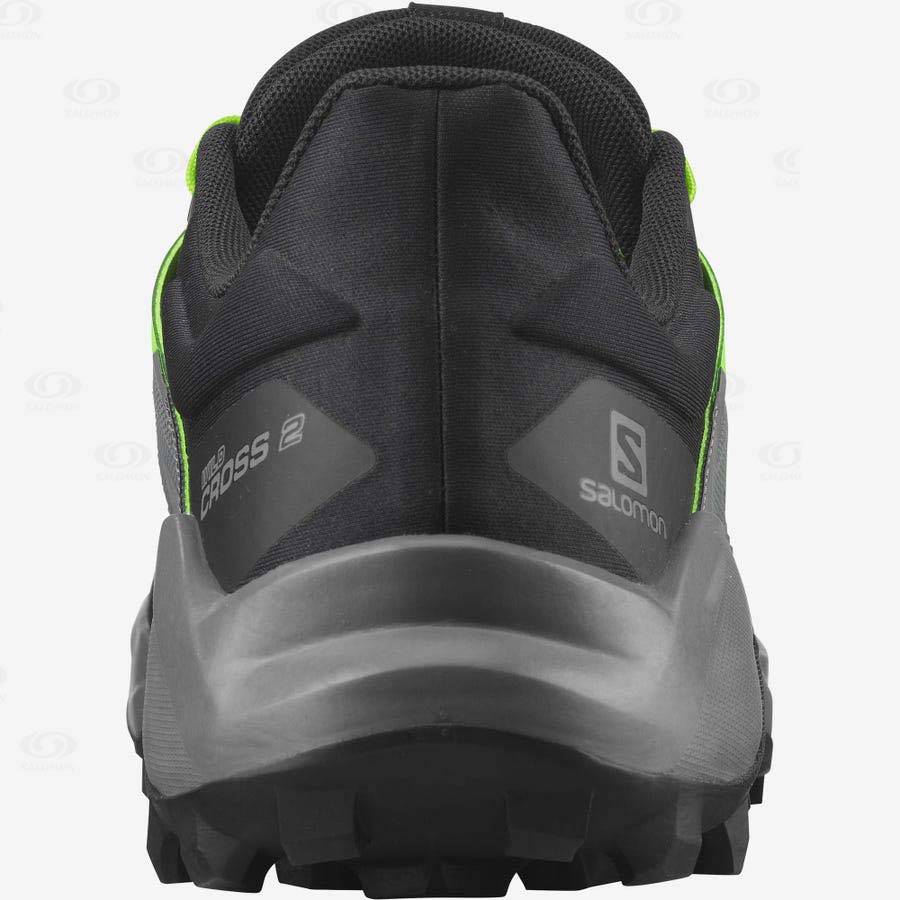 Black / Green Men's Salomon WILDCROSS 2 Trail Running Shoes | USA-W1440