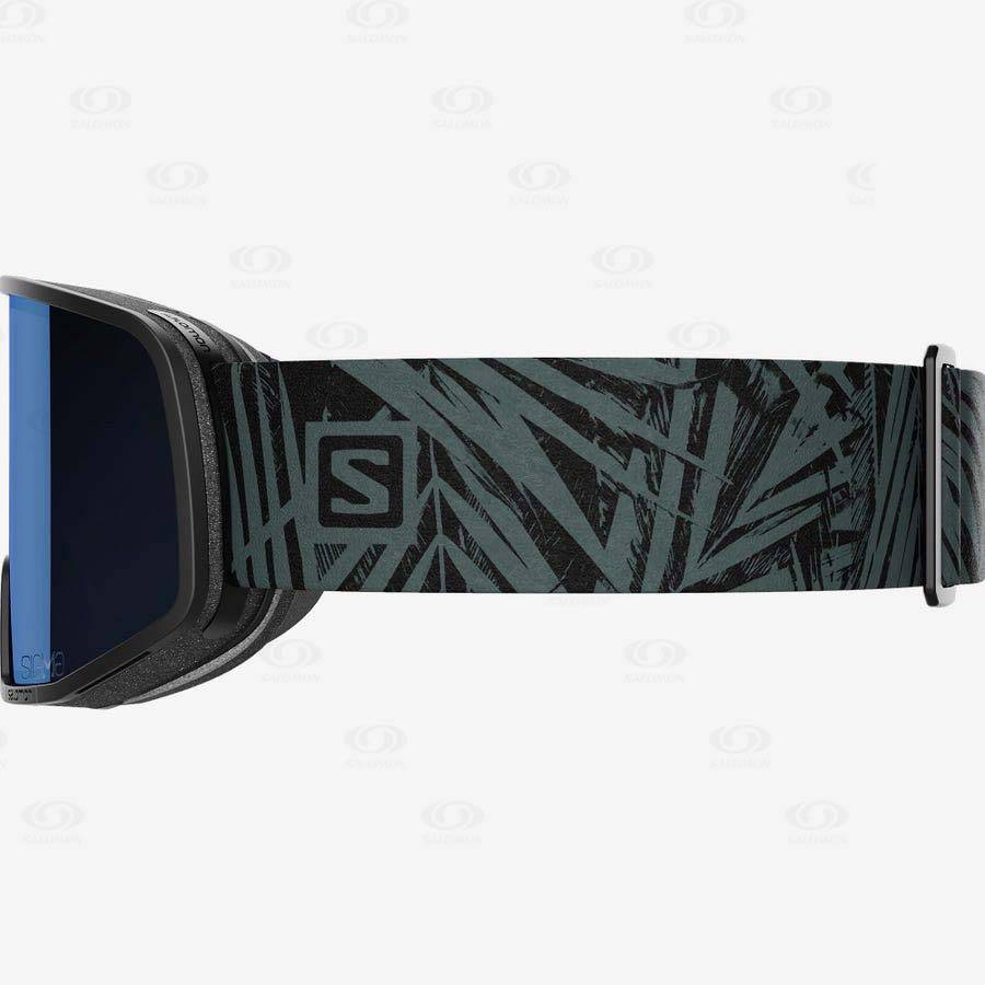 Black / Grey Men's Salomon LO FI SIGMA Goggles | USA-A2438