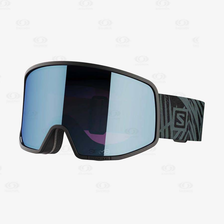 Black / Grey Men\'s Salomon LO FI SIGMA Goggles | USA-A2438