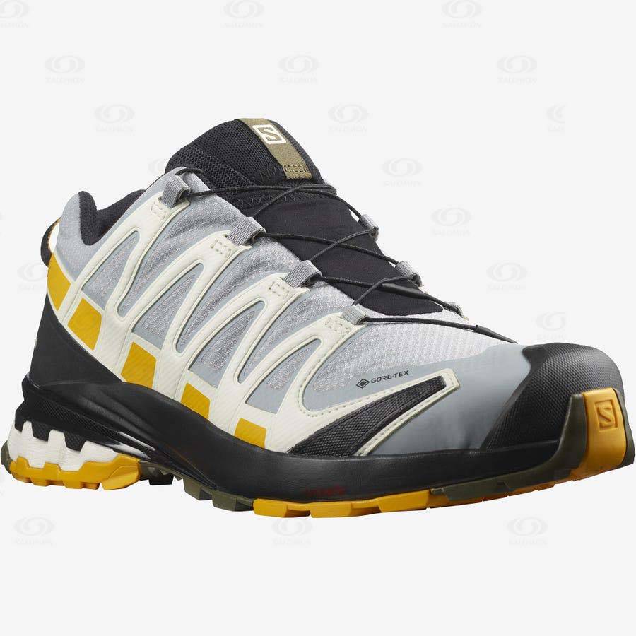 Black / Grey Men's Salomon XA PRO 3D v8 GORE-TEX Waterproof Shoes | USA-A1633