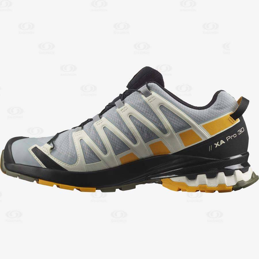 Black / Grey Men's Salomon XA PRO 3D v8 GORE-TEX Waterproof Shoes | USA-A1633