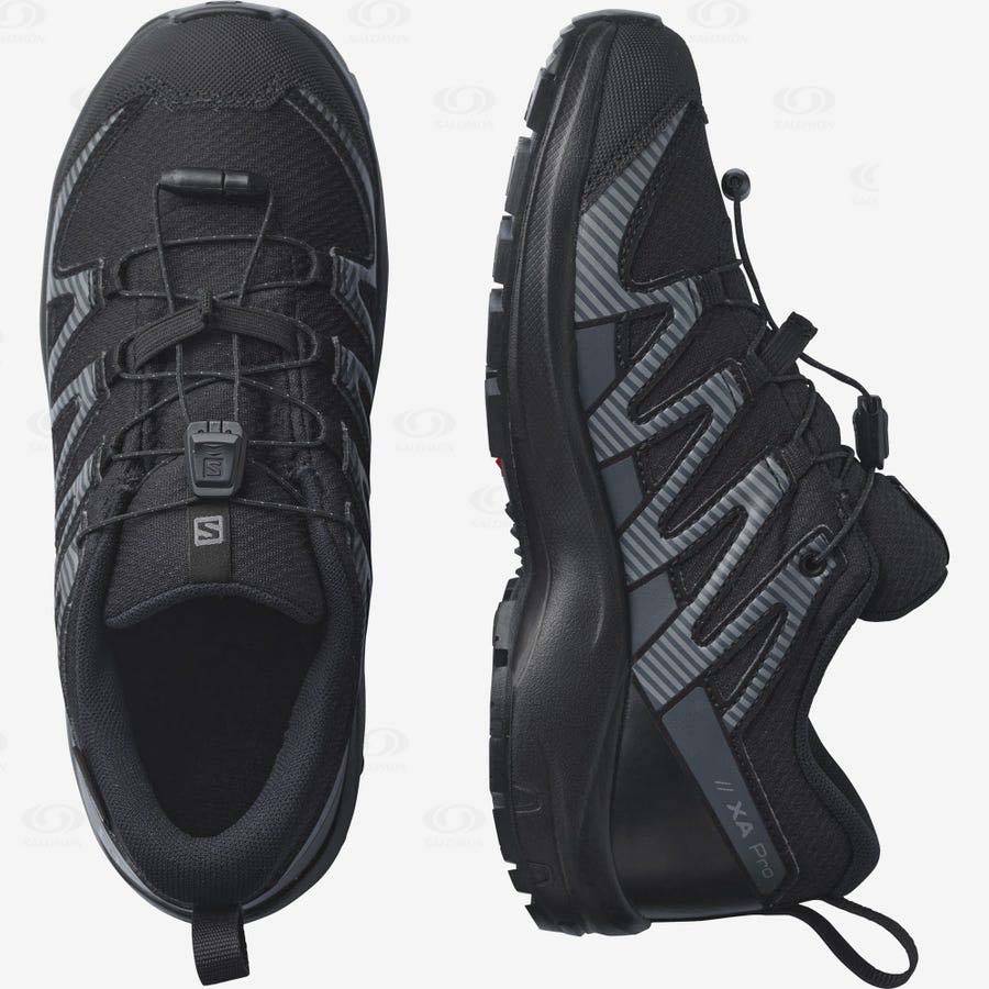 Black Kids' Salomon XA PRO V8 CLIMASALOMON™ Waterproof Shoes | USA-L1641