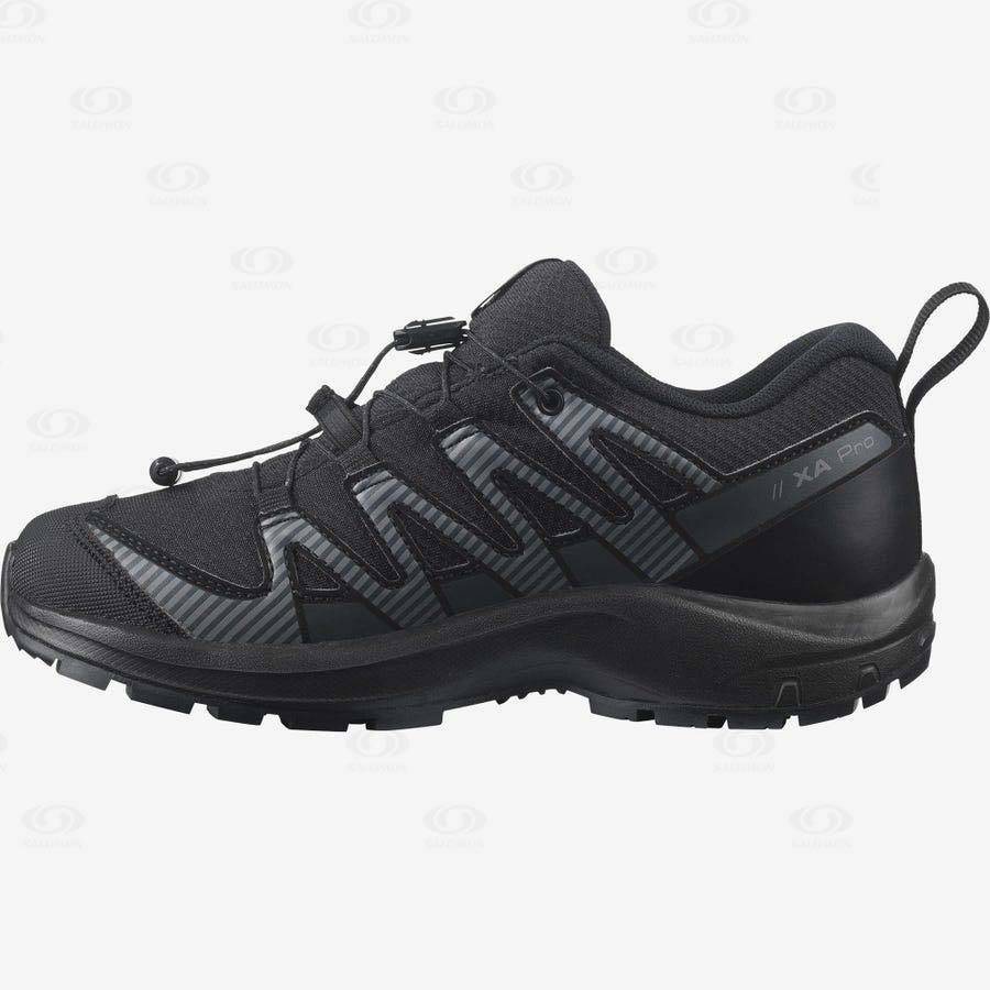 Black Kids' Salomon XA PRO V8 CLIMASALOMON™ Waterproof Shoes | USA-L1641