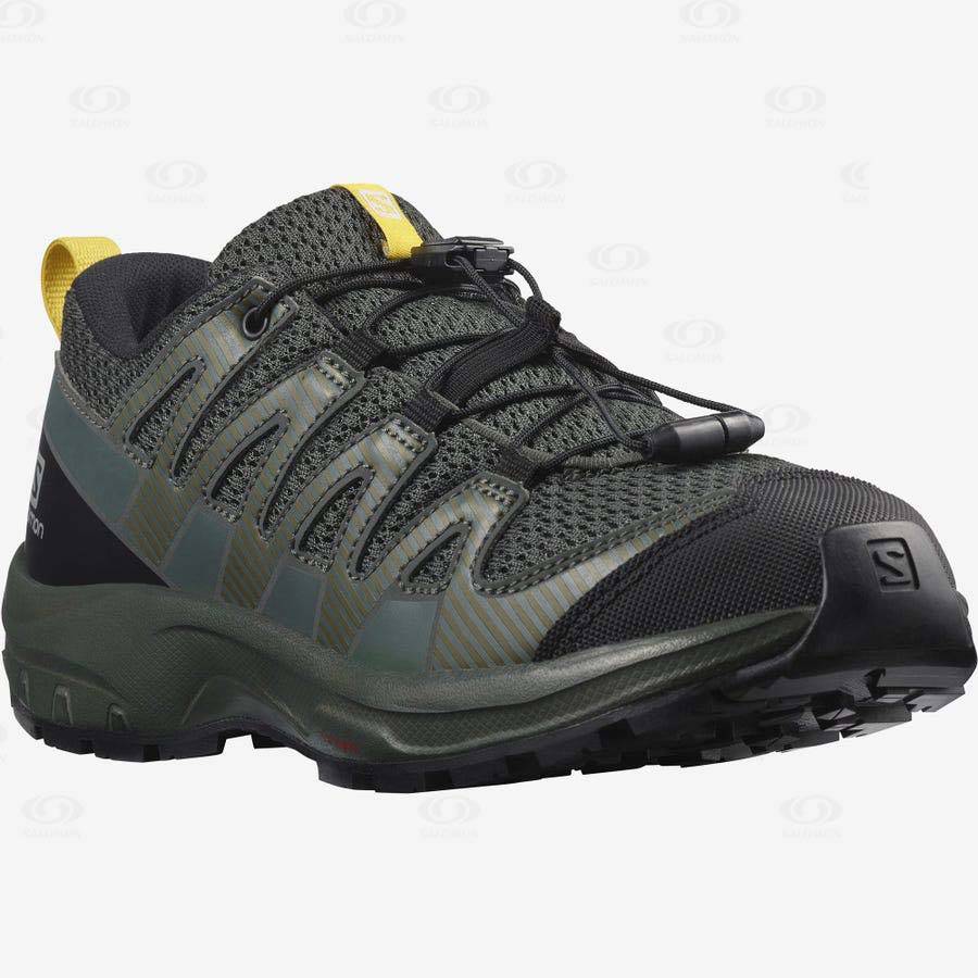 Black Kids' Salomon XA PRO V8 Hiking Shoes | USA-M1818