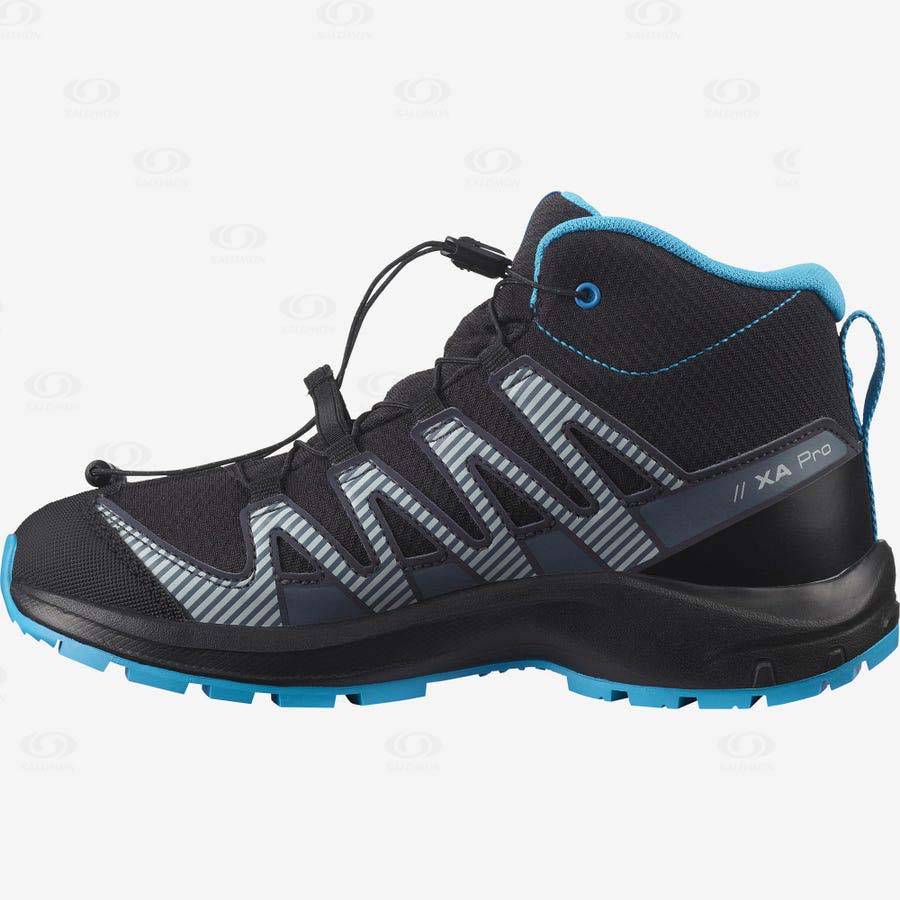 Black Kids' Salomon XA PRO V8 MID CLIMASALOMON™ Waterproof Shoes | USA-L2264