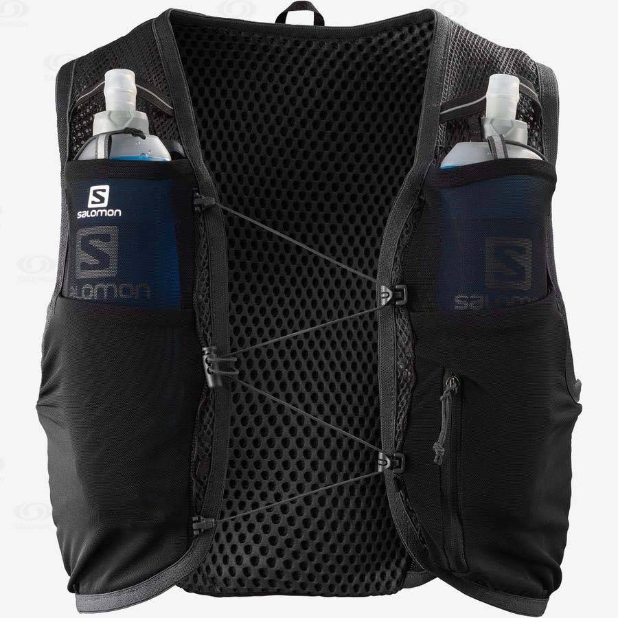 Black Men's Salomon ACTIVE SKIN 8 Running Packs | USA-L1137