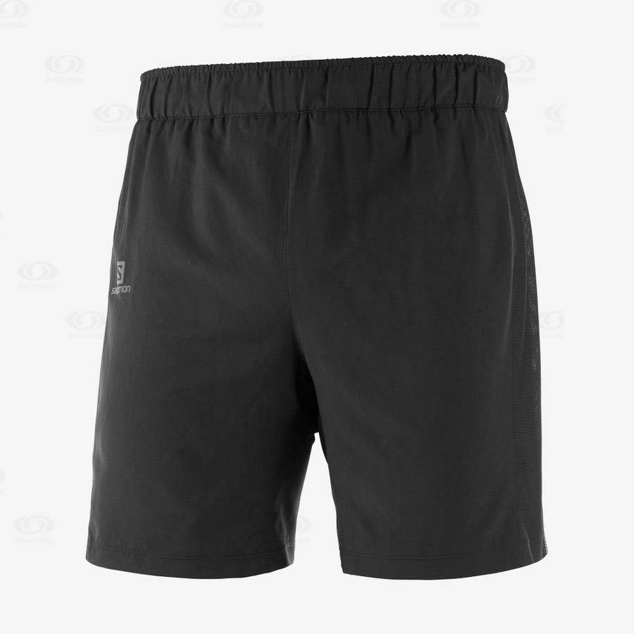 Black Men's Salomon AGILE 2IN1 Shorts | USA-O1938