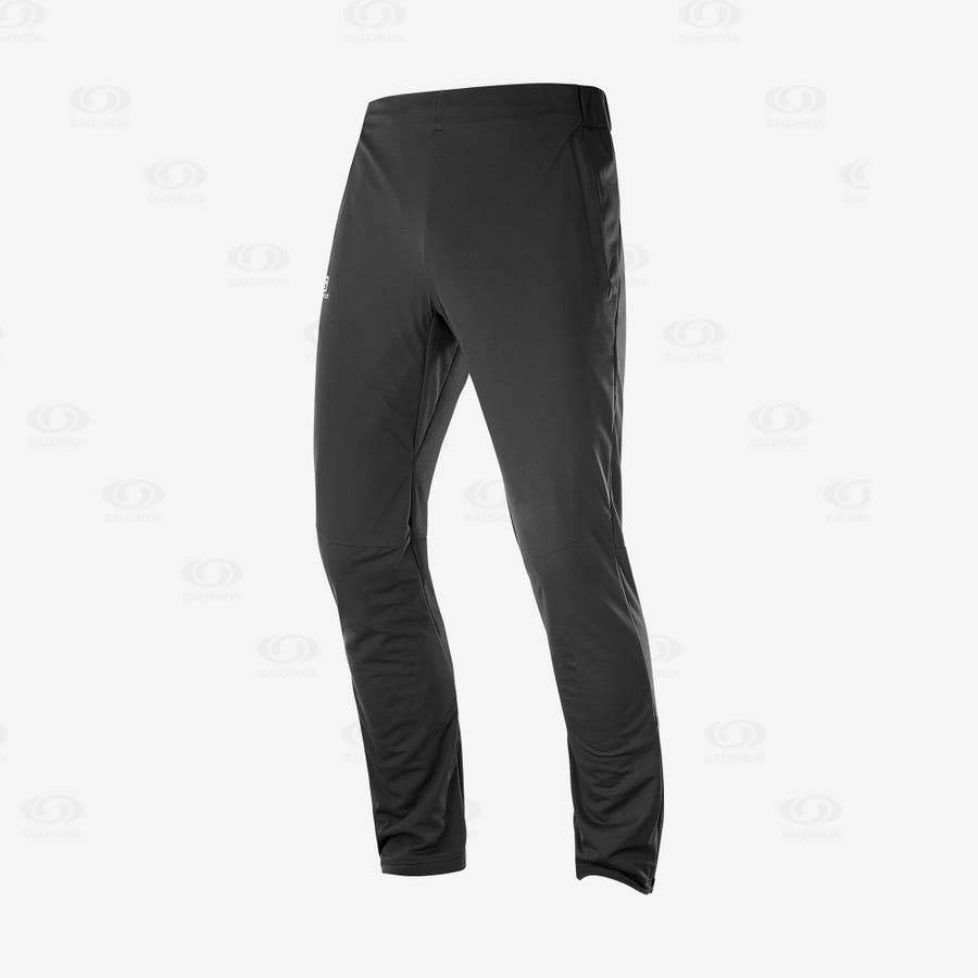 Black Men's Salomon AGILE WARM Ski Pants | USA-O1523