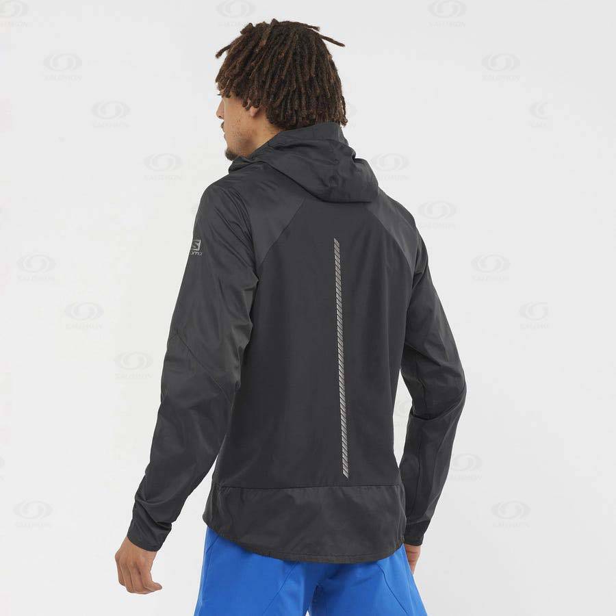 Black Men's Salomon BONATTI CROSS WIND Windbreaker | USA-O1280