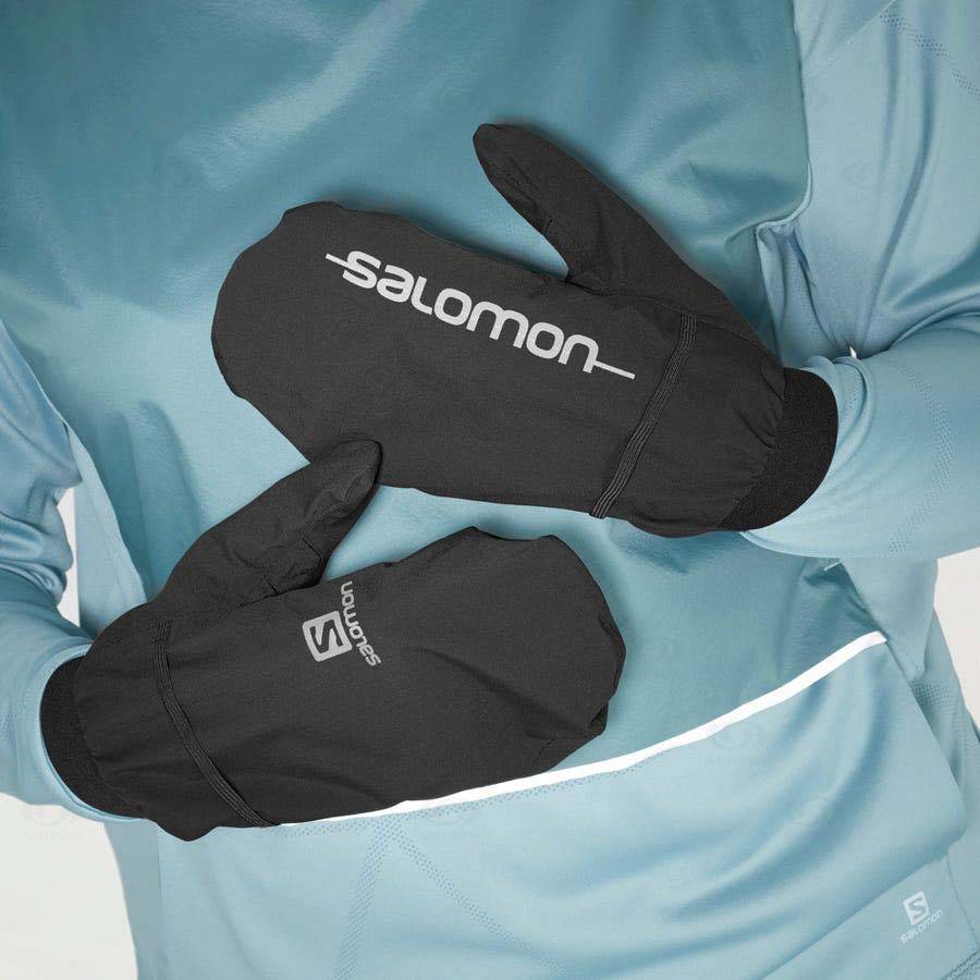 Black Men's Salomon BONATTI WATERPROOF Gloves | USA-O2155