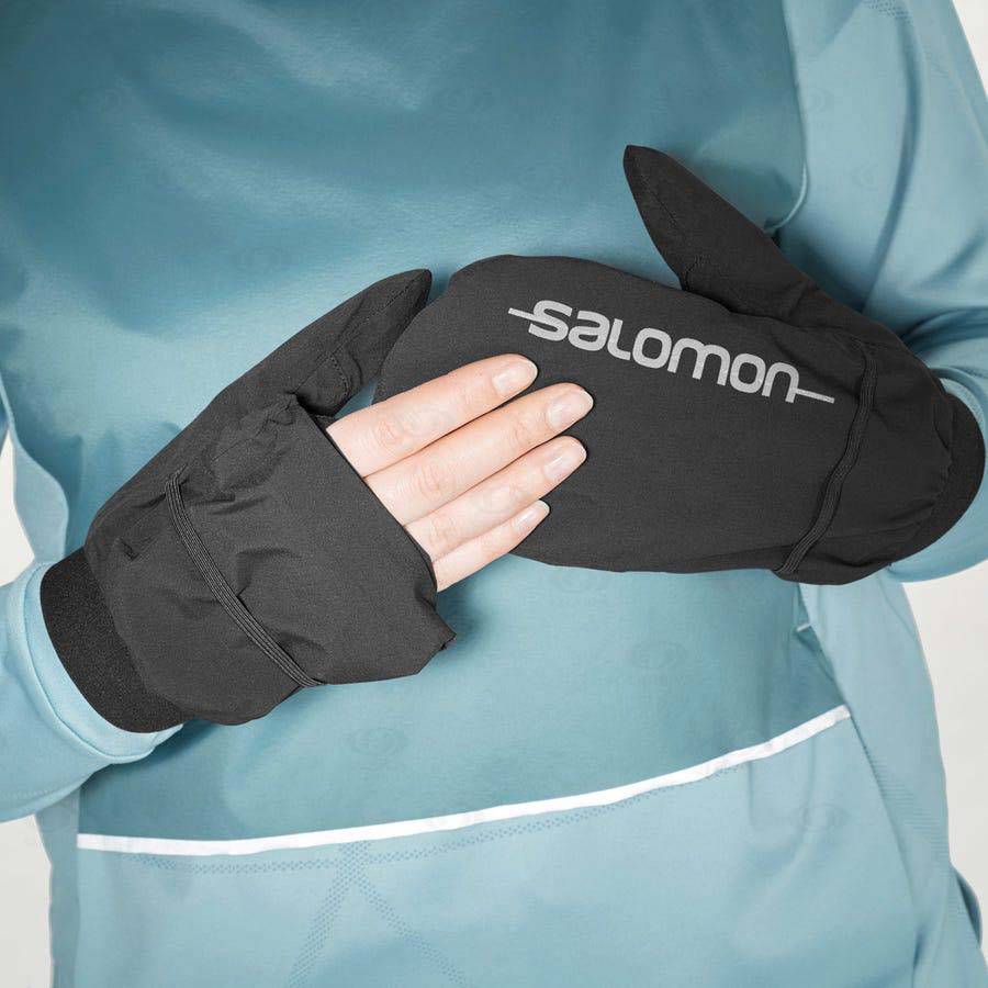 Black Men's Salomon BONATTI WATERPROOF Gloves | USA-O2155