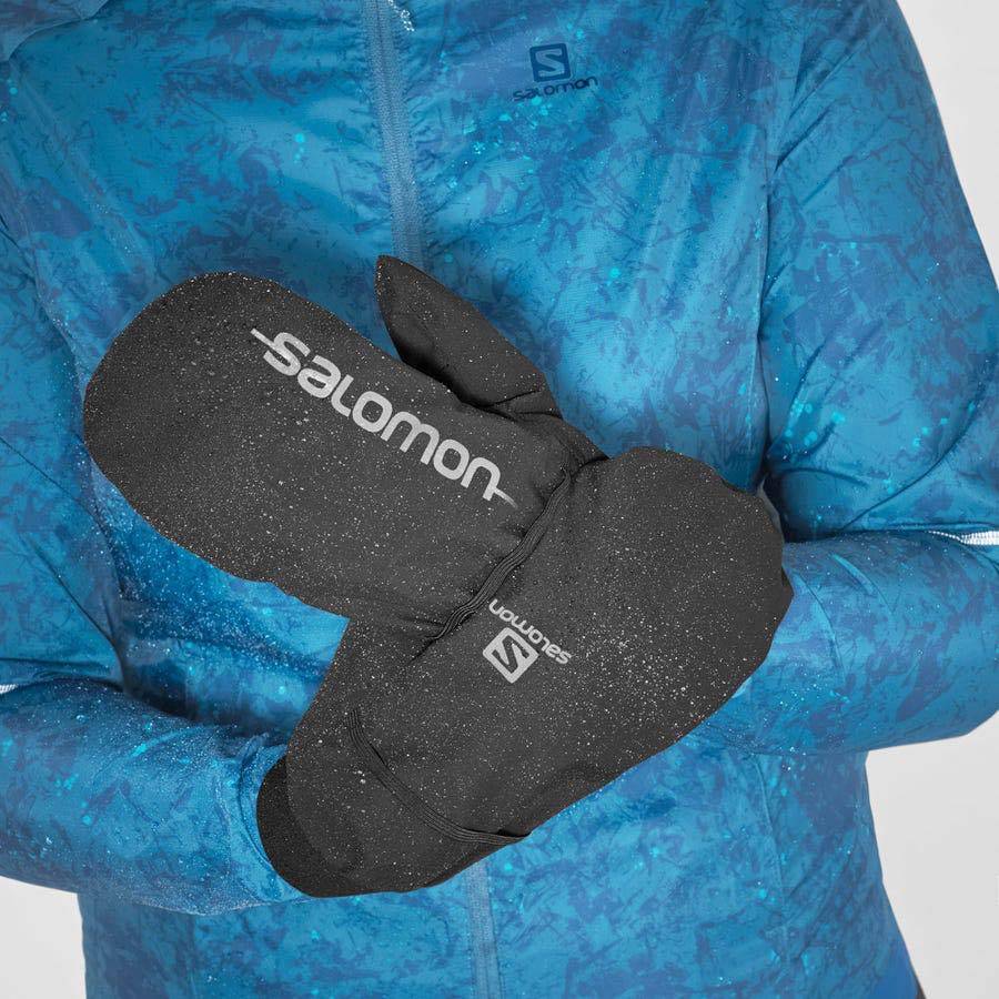 Black Men's Salomon BONATTI WATERPROOF Gloves | USA-O2155