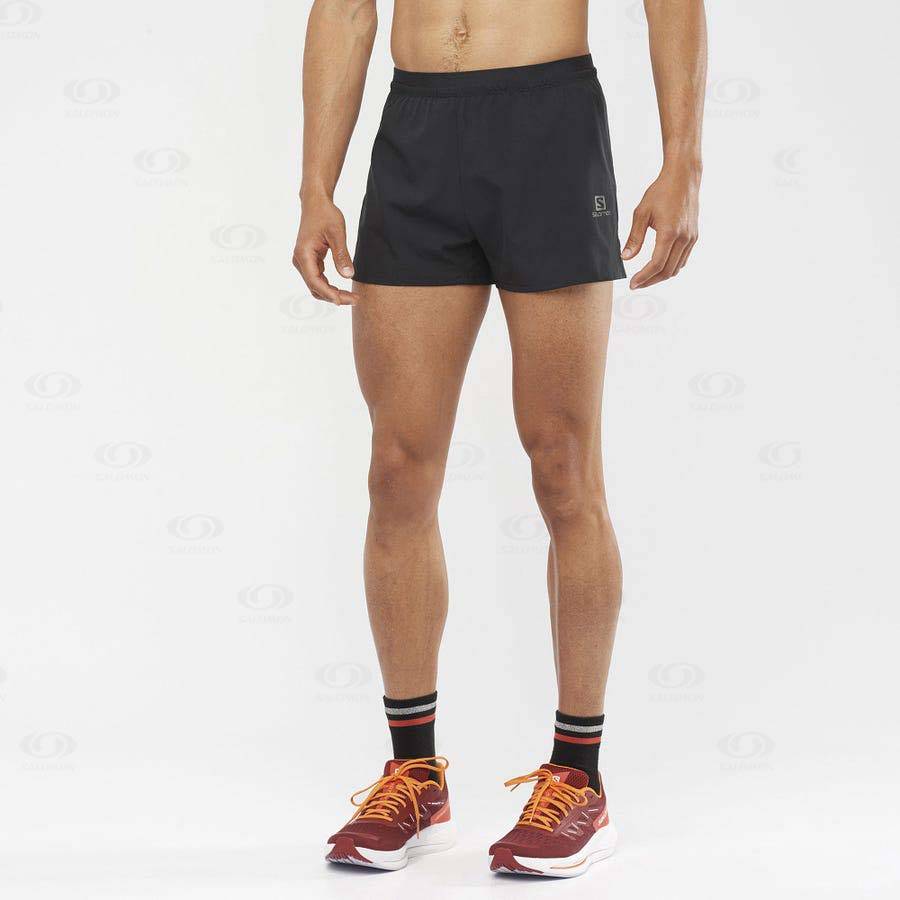 Black Men's Salomon CROSS 3'' Shorts | USA-S1254