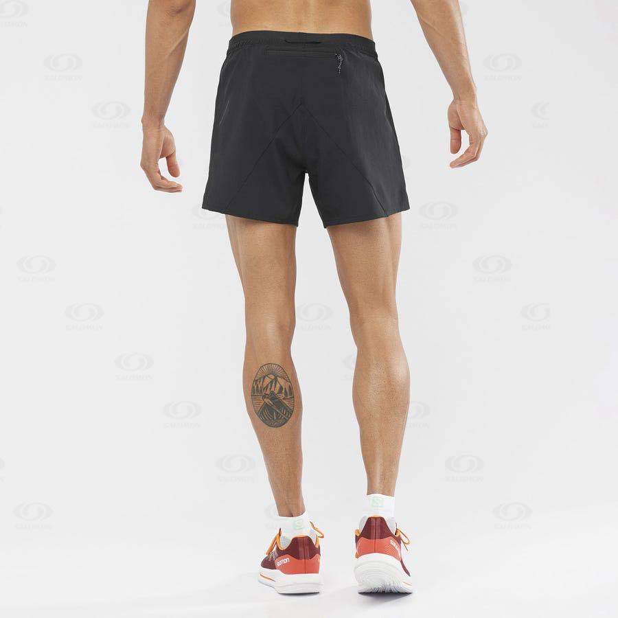 Black Men's Salomon CROSS 5'' Shorts | USA-O2440