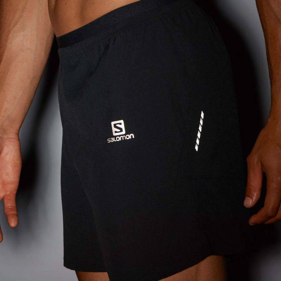 Black Men's Salomon CROSS 7'' NO LINER Shorts | USA-M1720