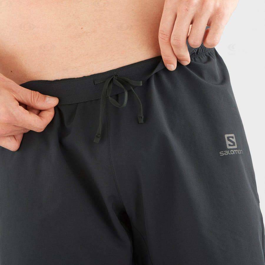 Black Men's Salomon CROSS 7'' NO LINER Shorts | USA-M1720