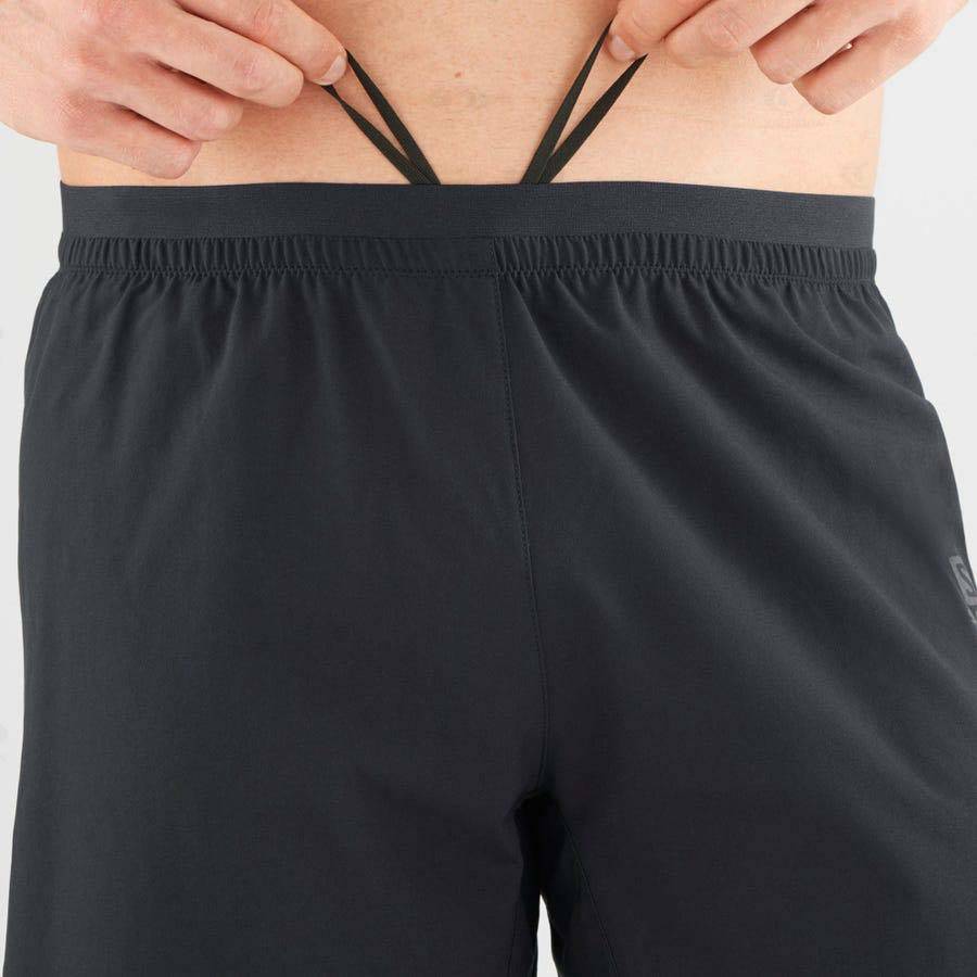 Black Men's Salomon CROSS 7'' Shorts | USA-L1599