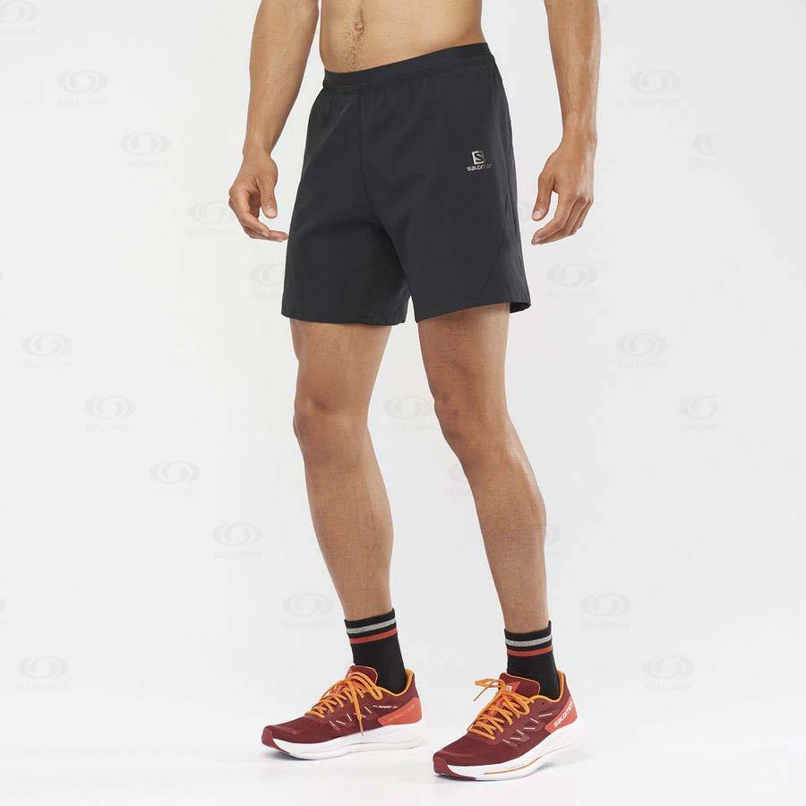 Black Men's Salomon CROSS 7'' Shorts | USA-L1599