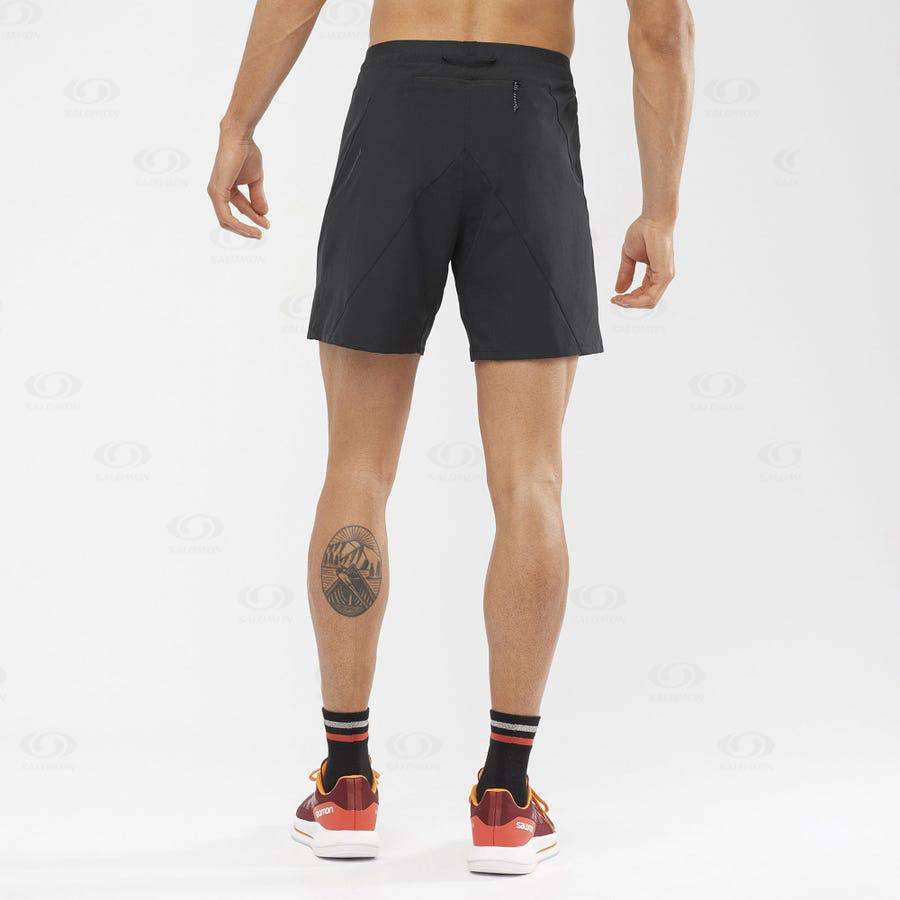 Black Men's Salomon CROSS 7'' Shorts | USA-L1599