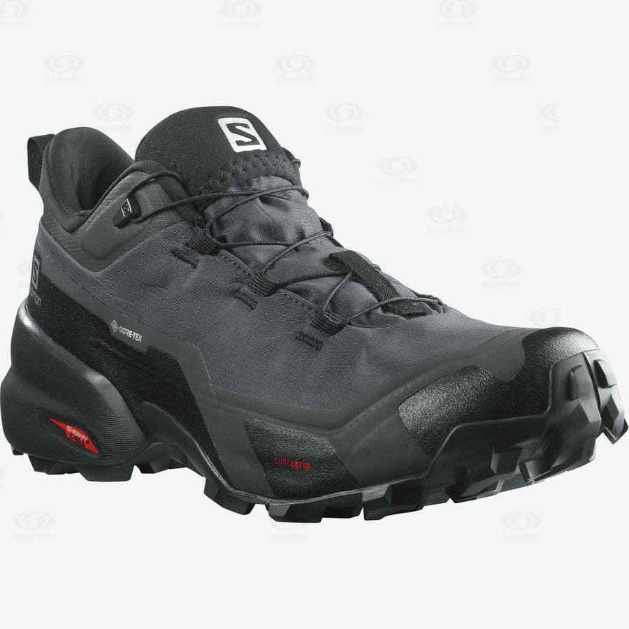 Black Men's Salomon CROSS HIKE GORE-TEX Waterproof Shoes | USA-M2238