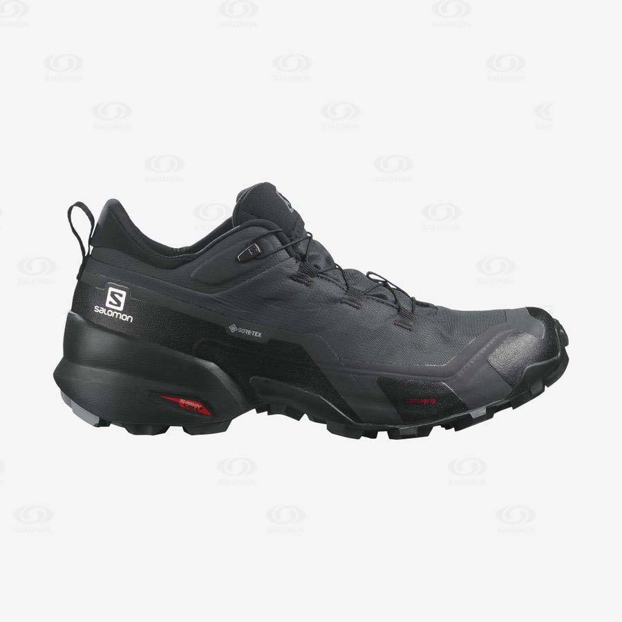 Black Men\'s Salomon CROSS HIKE GORE-TEX Waterproof Shoes | USA-M2238