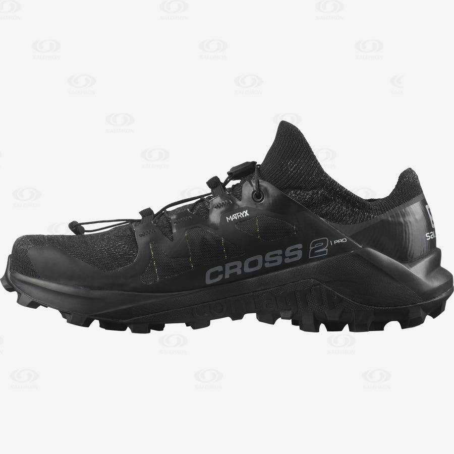 Black Men's Salomon CROSS PRO 2 Trail Running Shoes | USA-A2242